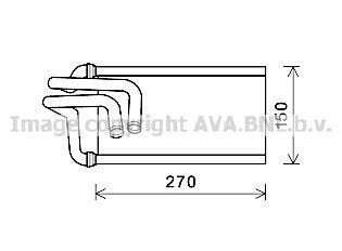 Фото автозапчасти ava jeep радіатор опалення wrangler iii 2.8, 3.6, 3.8 07- AVA COOLING JE6070