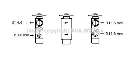 Фото автозапчастини клапан кондиціонера AVA COOLING JR1046