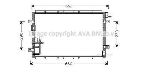 Фото автозапчасти радиатор кондиционера KIA SORENTO I 2.4/2.5D/3.5 08.02- AVA COOLING KA 5030 (фото 1)