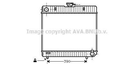 Фото автозапчасти радиатор охлаждения двигателя MB W123/W126 MT 76-84 (Ava) AVA COOLING MS2042 (фото 1)