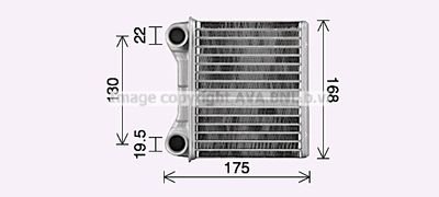 AVA DB Радіатор опалення X164, W164, W251, V251 AVA COOLING MS6762
