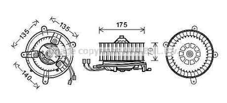 Фото автозапчасти вентилятор отопителя салона MB E-class (W210) (95-03) AVA AVA COOLING MS8610