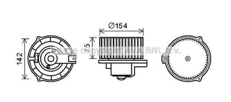 Фото автозапчасти вентилятор отопителя салона Mercedes-Benz ML (W163) (97-06) AVA AVA COOLING MS8620