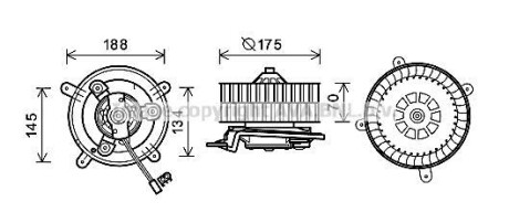 Фото автозапчасти вентилятор отопителя салона Mercedes-Benz E-class (W210) (96-03) auto AC (AVA COOLING MS8621