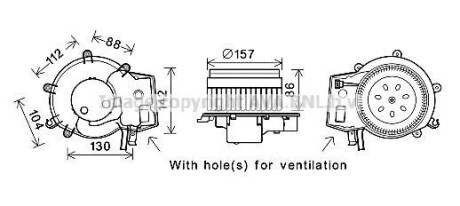 Фото автозапчастини вентилятор салону AVA COOLING MS8643