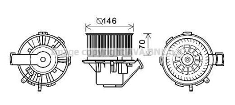 Фото автозапчастини компресор салону AVA COOLING MS8647