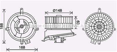 Фото автозапчасти вентилятор салону AVA COOLING MS8711