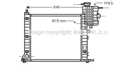 Фото автозапчасти радиатор охлаждения двигателя MB Vito V638 2,3d 2,2d MT AVA AVA COOLING MSA2264