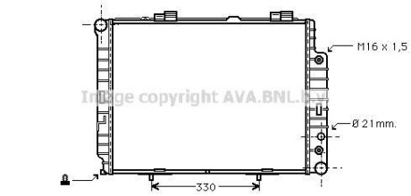 Фото автозапчасти радиатор охлаждения двигателя MBW210 E-KL MT/AT +AC 97- (Ava) AVA COOLING MSA2283 (фото 1)