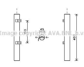 Осушувач кондиціонера MERCEDES GL (X164), M (W164), R (W251, V251) 3.0-6.2 02.05-12.14 AVA COOLING MSD600