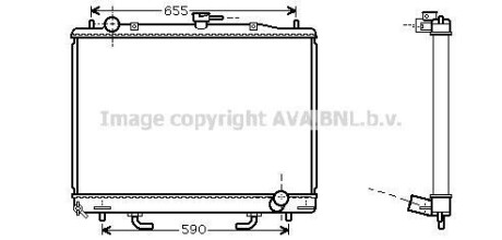 Фото автозапчасти радиатор охлаждения двигателя AVA AVA COOLING MT 2163