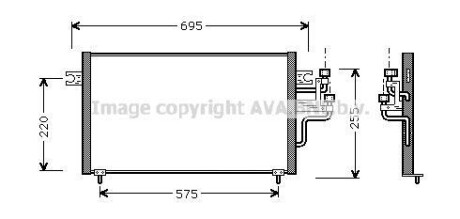 Фото автозапчасти радіатор кондиціонера AVA COOLING MT5119