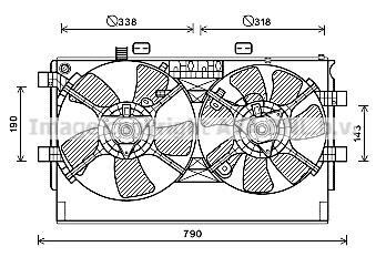 Фото автозапчасти вентилятор охолодження радіатора AVA COOLING MT7530