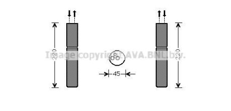 Фото автозапчастини осушувач кондиціонера MITSUBISHI GALANT IX 2.4 10.03- AVA COOLING MTD233