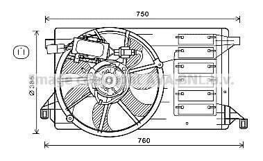 Фото автозапчасти ava mazda вентилятор радіатора 3 2.0 mzr 08-14 AVA COOLING MZ7554