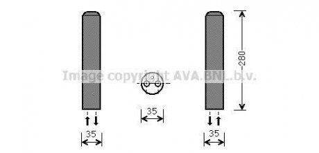 Осушитель кондиционера MAZDA 3, 5, 6, CX-5, CX-7 1.5-2.5 01.02- AVA COOLING MZD234