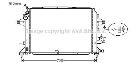 Фото автозапчасти ava opel радіатор охолодження двигуна zafira / zafira family b 05- AVA COOLING OL2489