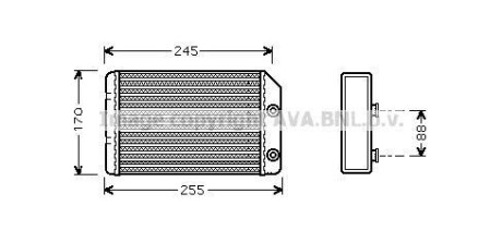 Фото автозапчастини радіатор пічки AVA COOLING OL6315