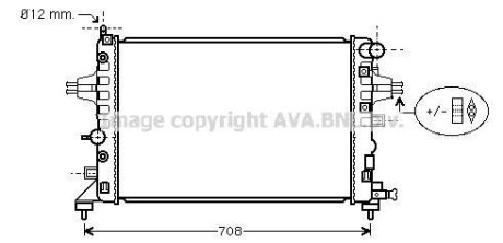 Фото автозапчасти радиатор Astra -H 1.4i / 1.8i 02/04- (AVA) AVA COOLING OLA2362