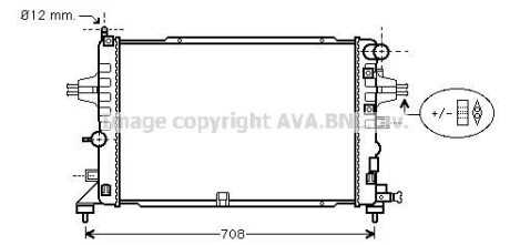 Фото автозапчастини ava opel радіатор astra h 2,2 04- AVA COOLING OLA2381