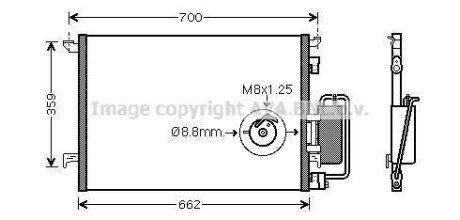 Фото автозапчастини радіатор кондиціонера Opel Vectra C 02>08 AVA AVA COOLING OLA5333D