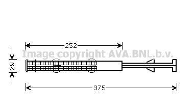 Фото автозапчастини осушувач кондиціонера OPEL ASTRA G, ASTRA G CLASSIC, ASTRA H, ASTRA H GTC, ZAFIRA A, ZAFIRA B 1.2-2.2D 02.98-09.12 AVA COOLING OLD379