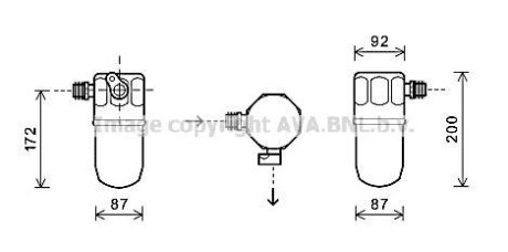 Фото автозапчастини осушувач кондиціонера OPEL SINTRA 2.2/2.2D/3.0 11.96-04.99 AVA COOLING OLD563