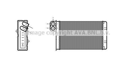 Фото автозапчасти радиатор отопителя PSA 607 00-> AVA COOLING PE 6233