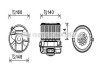 Фото автозапчасти вентилятор отопителя салона Citroen C1 Peugeot 107 Toyota Aygo 05>11 AC+ AVA COOLING PE8369 (фото 1)