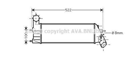 Фото автозапчасти ava citroen інтеркулер c8 2.0, 2.2 02-, fiat, lancia, peugeot AVA COOLING PEA4261