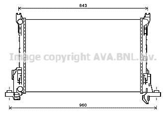 Фото автозапчастини ava fiat радіатор охолодження двиг. talento 1.6 d 16-, opel, renault AVA COOLING RT2623