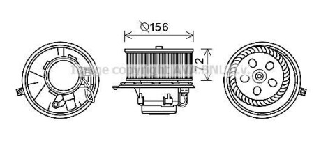 Фото автозапчастини вентилятор салону AVA COOLING RT8581