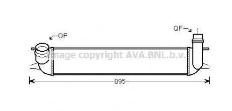Интеркулер RENAULT LAGUNA (2008) 2.0 DCI (пр-во) AVA COOLING RTA4462 (фото 1)
