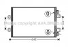 Фото автозапчастини конденсатор кондиціонера 550x380x16 AVA COOLING RTA5406 AVA (фото 1)