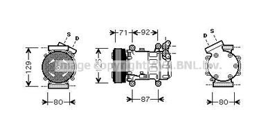 Фото автозапчасти ava nissan компресор кондиціонера juke, micra, note, qashqai AVA COOLING RTAK401