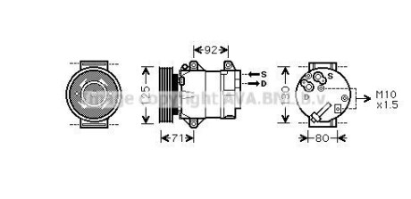 Фото автозапчасти компресор AVA COOLING RTAK441