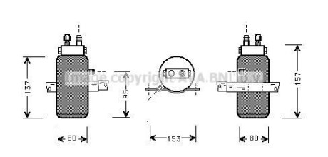 Фото автозапчастини осушувач кондиціонера SAAB 9000 2.0/2.3/3.0 05.88-12.98 AVA COOLING SBD043