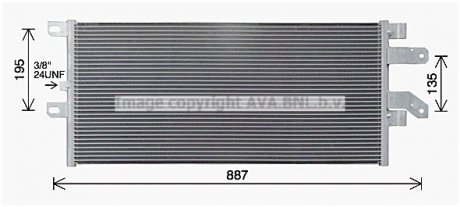 Радиатор кондиционера SCANIA P,G,R,T 01.03- AVA COOLING SC5073