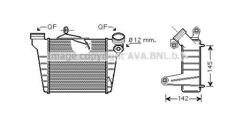 Фото автозапчастини ava skoda інтеркулер fabia 1.9 00-, vw, seat AVA COOLING STA4036