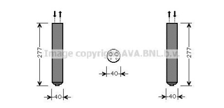 Фото автозапчастини осушувач кондиціонера SUBARU FORESTER 2.0/2.5 02.02-05.08 AVA COOLING SU D089