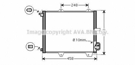 Фото автозапчасти радиатор кондиционера SUBARU JUSTY II, JUSTY III; SUZUKI IGNIS I, IGNIS II 1.3/1.5 10.95- AVA COOLING SZ5088 (фото 1)