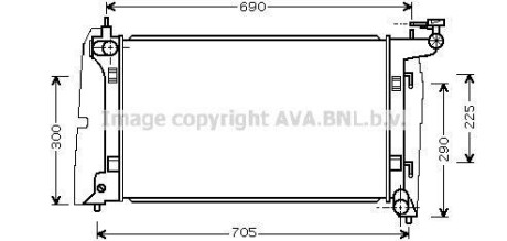 Фото автозапчасти радиатор охлаждения TOYOTA COROLLA (E12, E13) (01-) (AVA) AVA COOLING TO2323