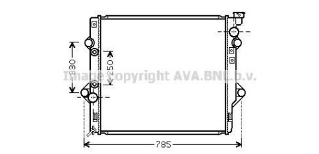 Фото автозапчасти радиатор охлаждения TOYOTA LANDCRUISER 4.0i (AVA) AVA COOLING TO2367