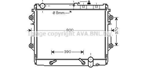 Фото автозапчасти радиатор охлаждения двигателя AVA AVA COOLING TO 2490