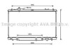 Фото автозапчасти радіатор, Система охолодження двигуна AVA COOLING TO2615 (фото 1)