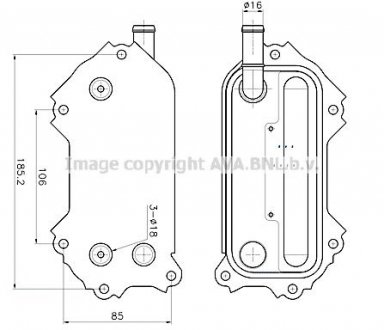 Фото автозапчастини радіатор масляний TOYOTA AURIS/ AVENSIS/ RAV 4 (Ava) AVA COOLING TO3792