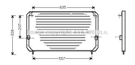 Фото автозапчасти радіатор кондиціонера AVA COOLING TO5202