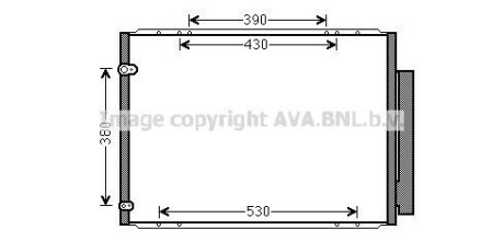 Фото автозапчасти радиатор кондиционера (с осушителем) LEXUS RX 3.5 02.06-12.08 AVA COOLING TO5573D