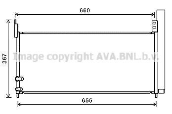 Фото автозапчасти радиатор кондиционера (с осушителем) TOYOTA PRIUS PLUS 1.8H 05.11- AVA COOLING TO5692D