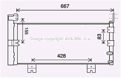 Фото автозапчасти радиатор кондиционера (с осушителем) LEXUS GS 3.5H 02.06-11.11 AVA COOLING TO5728D